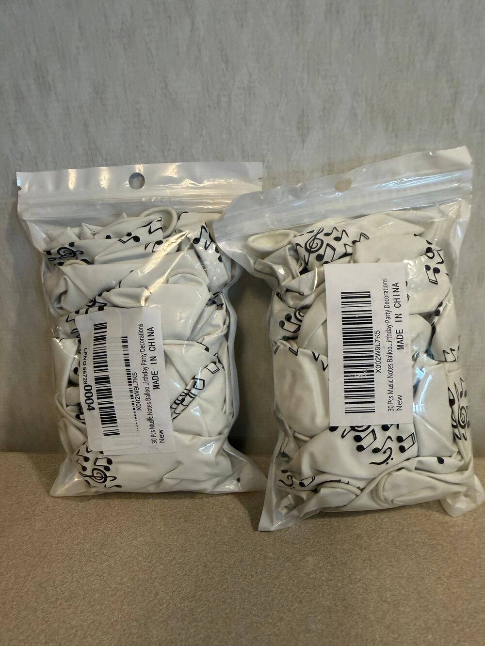 Music Notes Balloons 60 Count 2 Packs of 30 White Black Birthday Party Decor